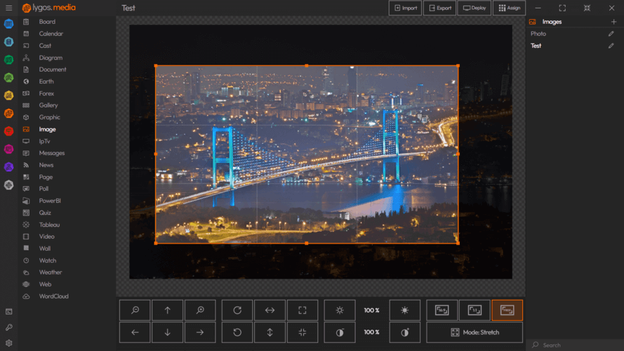 lygos media module image editor