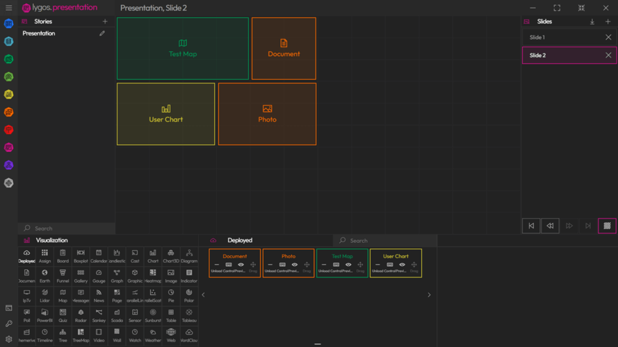 lygos video wall presentation editor and controller