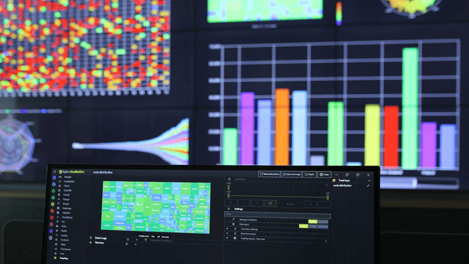 lygos video wall with visualizations